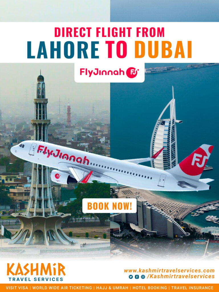 flyjinnah direct flight from lahore to dubai